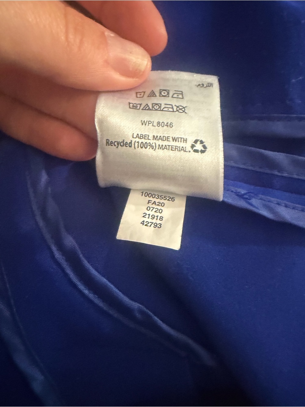 INC International Concepts Cobalt Blue 3/4 Ruched Sleeve Blazer L - Picture 7 of 7